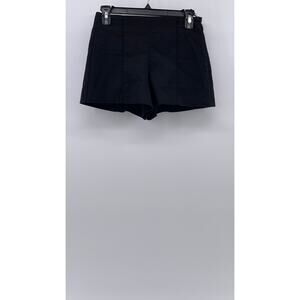 ZARA Women's Black Solid High-Rise Casual Pocketless Shorts SZ XS